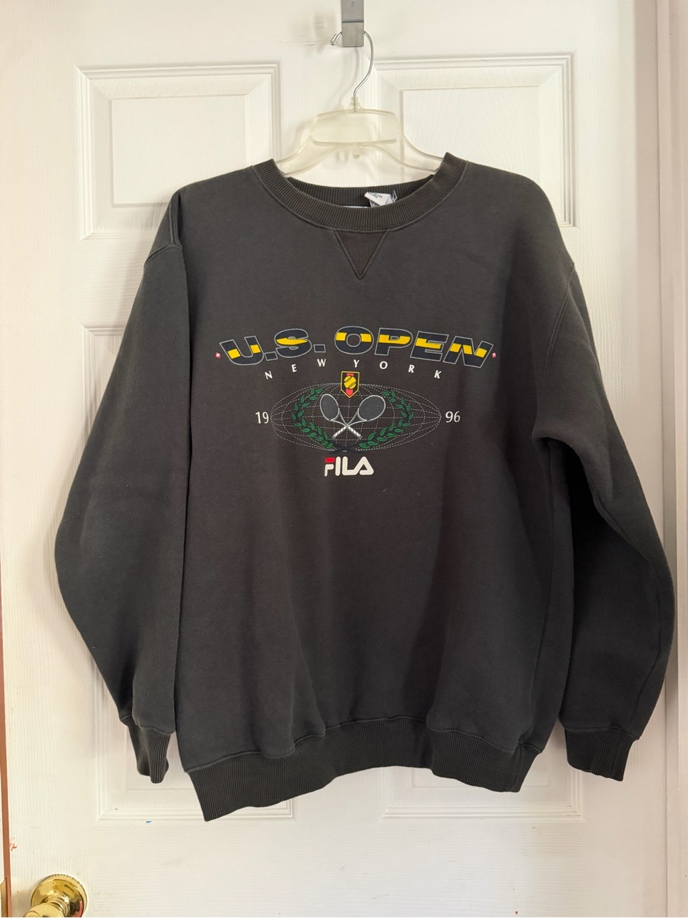 Fila Black U.S. Open 1996 Graphic Crewneck Sweatshirt